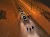 Convoy 2 Bikes Police Left And Right