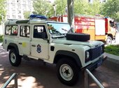 Land Rover Defender: Vatrogasci Spasioci - Sektor za vanredne situacije | Fire department of Serbia [Replace | ELS]