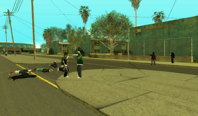 GROVE STREET VS BALLAS ATTACK